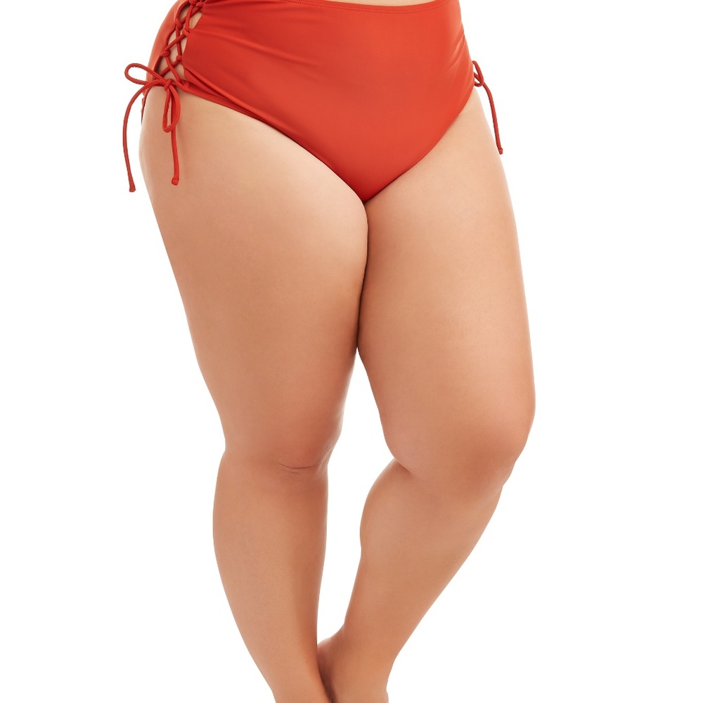 Time and Tru Women's Plus Size Lace Up High Waist